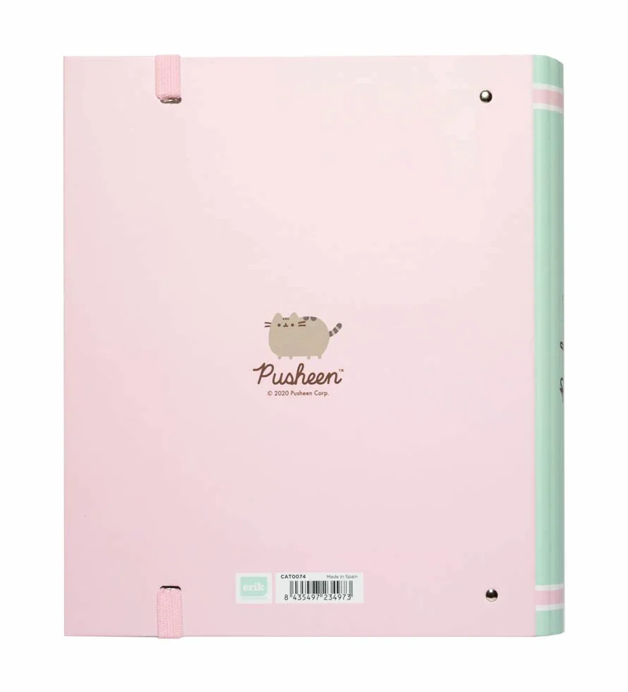 Grupo Erik - Segregator A4 4 Pierścienie - Kolekcja Pusheen Foodie | Sztywny segregator 4 Pierścionki, Format 27 x 32 cm | Materiały szkolne, organizery, artykuły biurowe