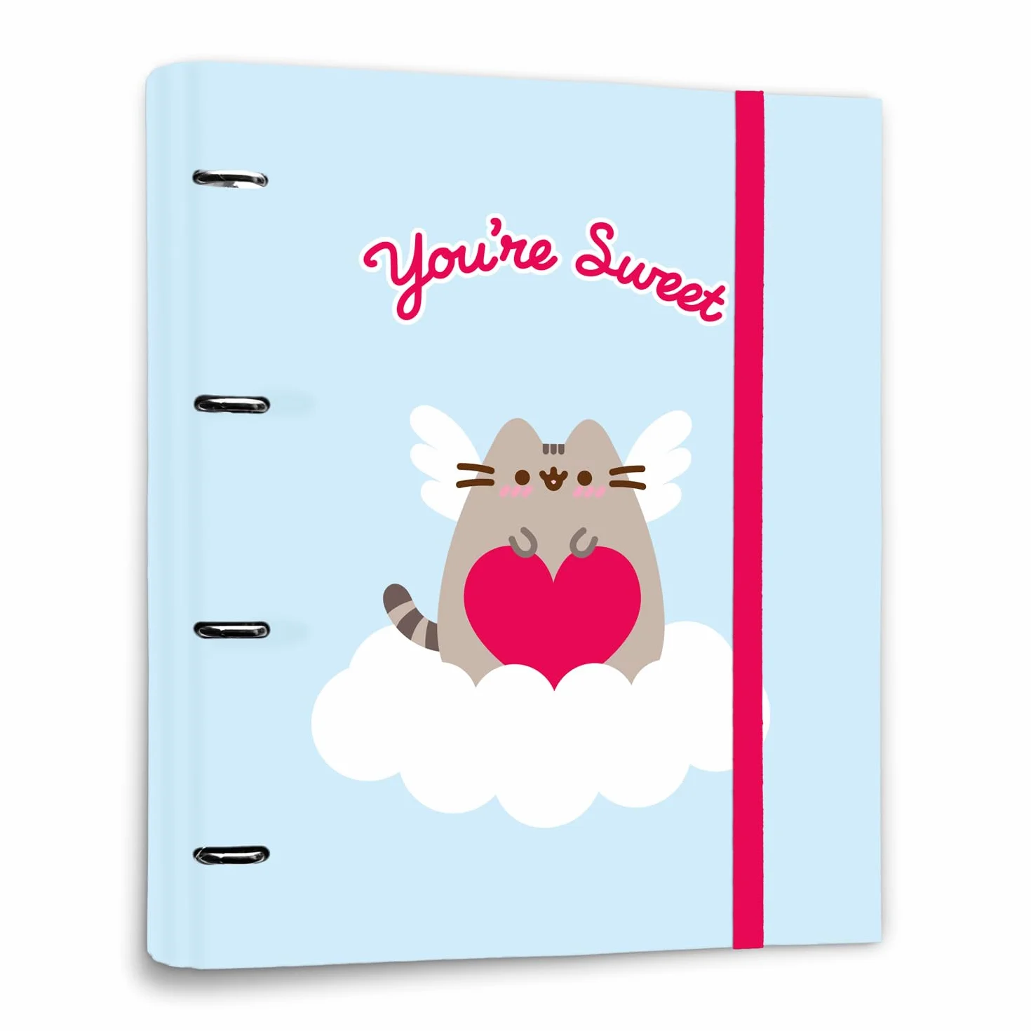 Grupo Erik Pusheen 4 Ring Binder | A4 Foldekoty | 10.6 x 12.6 cali - 27 x 32 cm