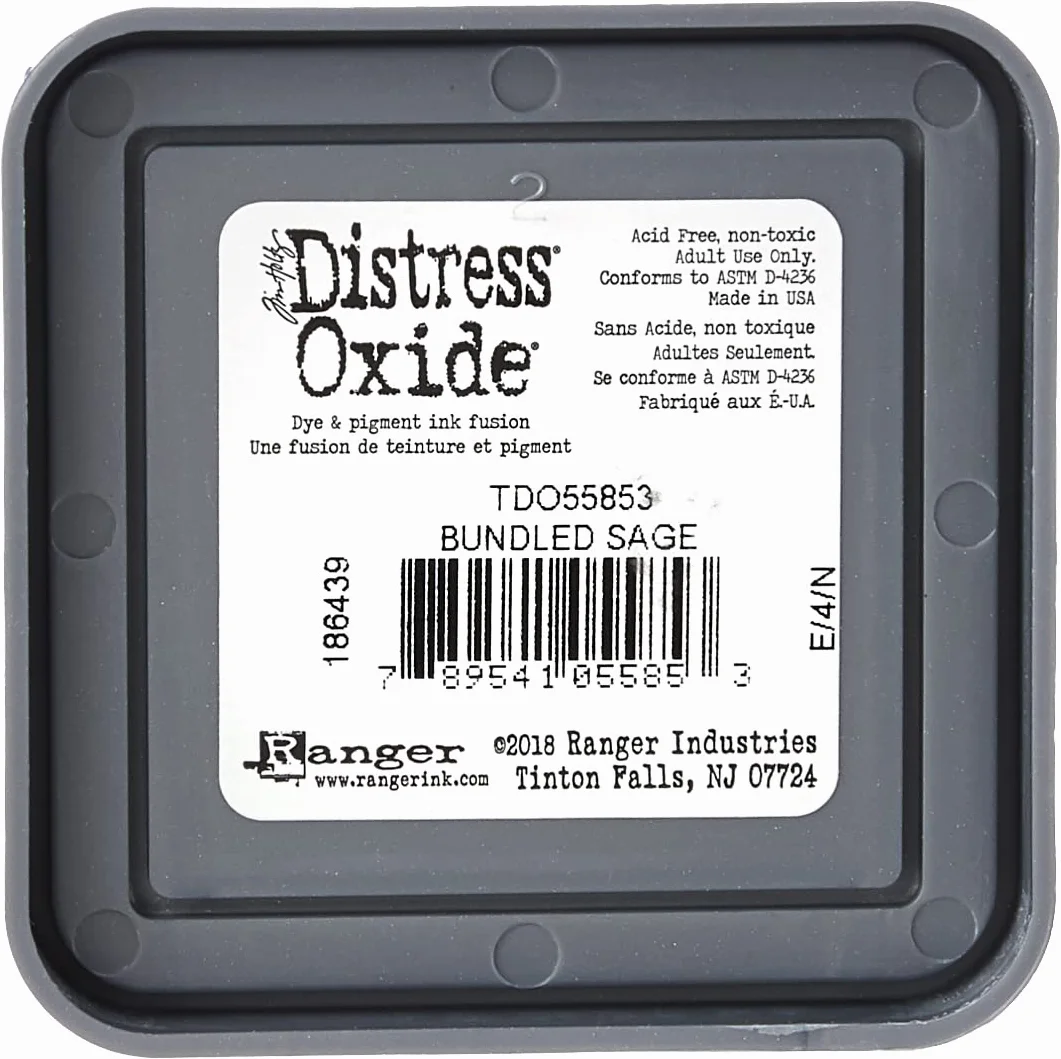 Ranger Tim Holtz Distress Oxide Pad-Bundled Sage, materiał syntetyczny, zielony, 7,5 x 7,5 x 1,9 cm