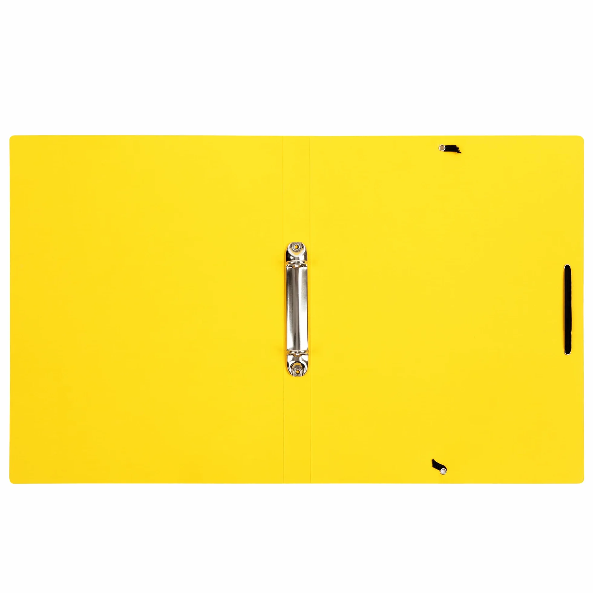 Idena 11108 - Eco segregator z kartonu w formacie DIN A4, segregator w kolorze żółtym, szerokość grzbietu 20 mm i mechanizm 2-pierścieniowy, gumowy ściągacz nad rogiem