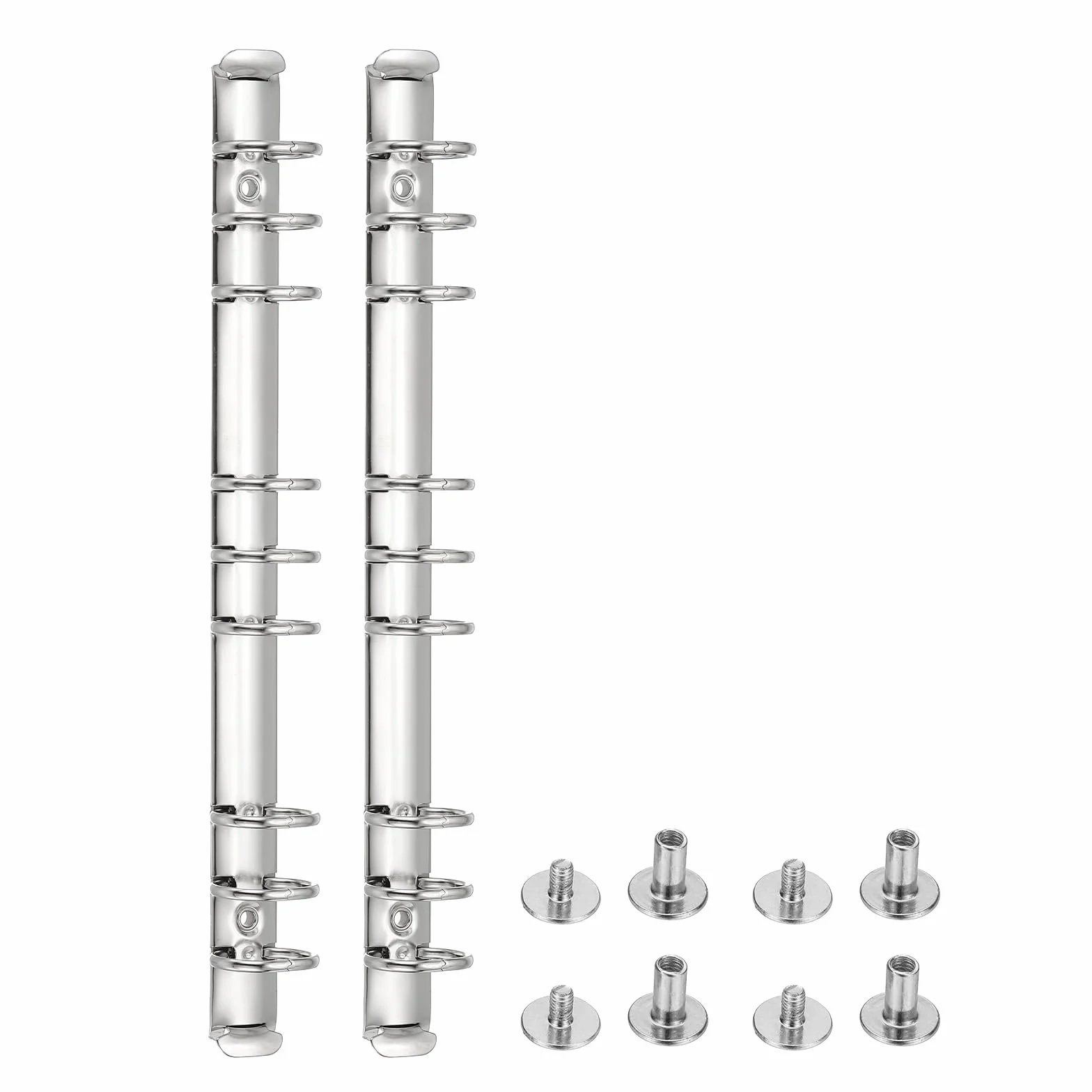 PATIKIL B5 Mechanizmy segregatora 9-otworowe, 2 zestawy zamiennych grzbietów do segregatorów, 2.5 cm, w kolorze srebrnym