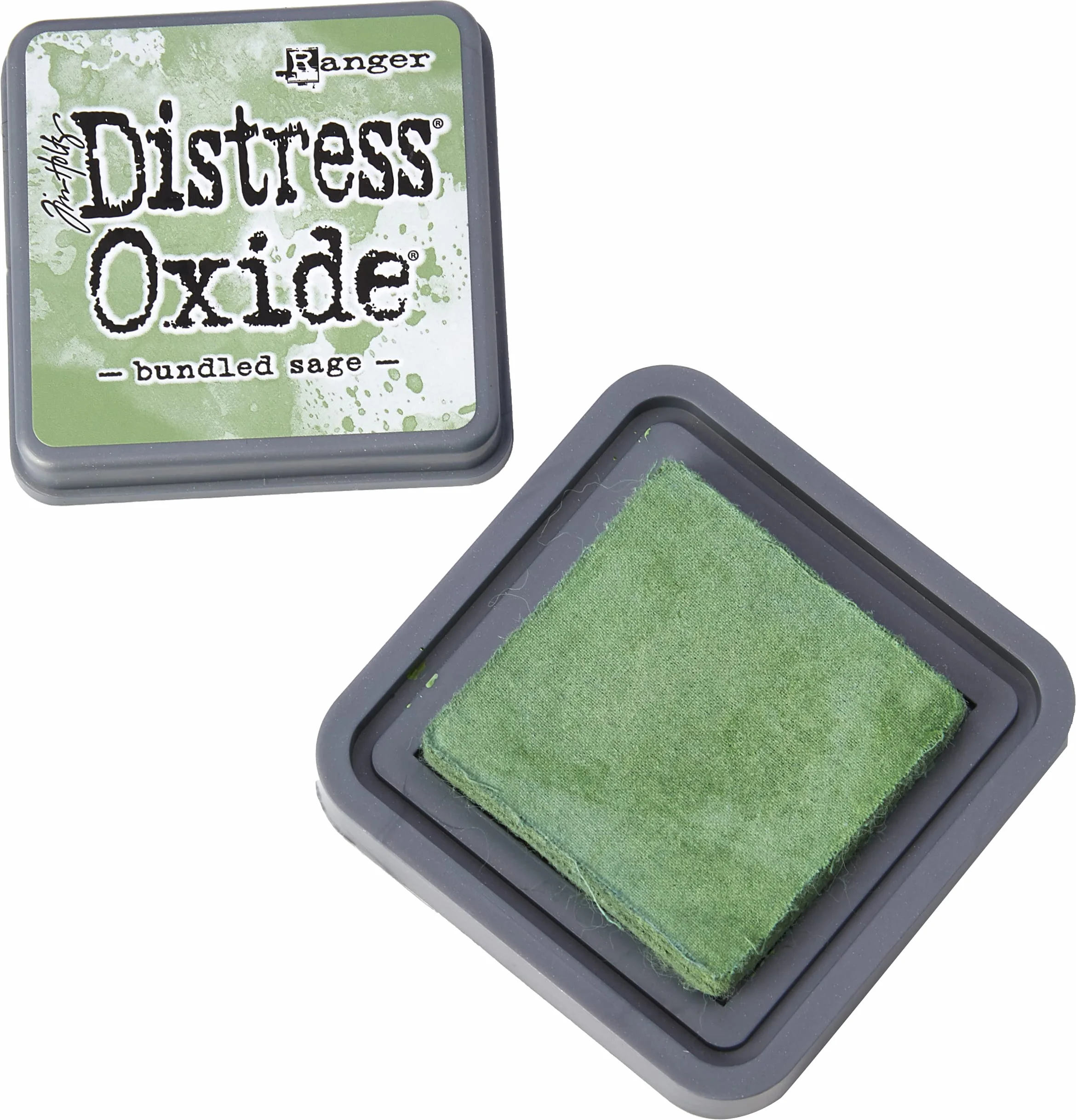 Ranger Tim Holtz Distress Oxide Pad-Bundled Sage, materiał syntetyczny, zielony, 7,5 x 7,5 x 1,9 cm