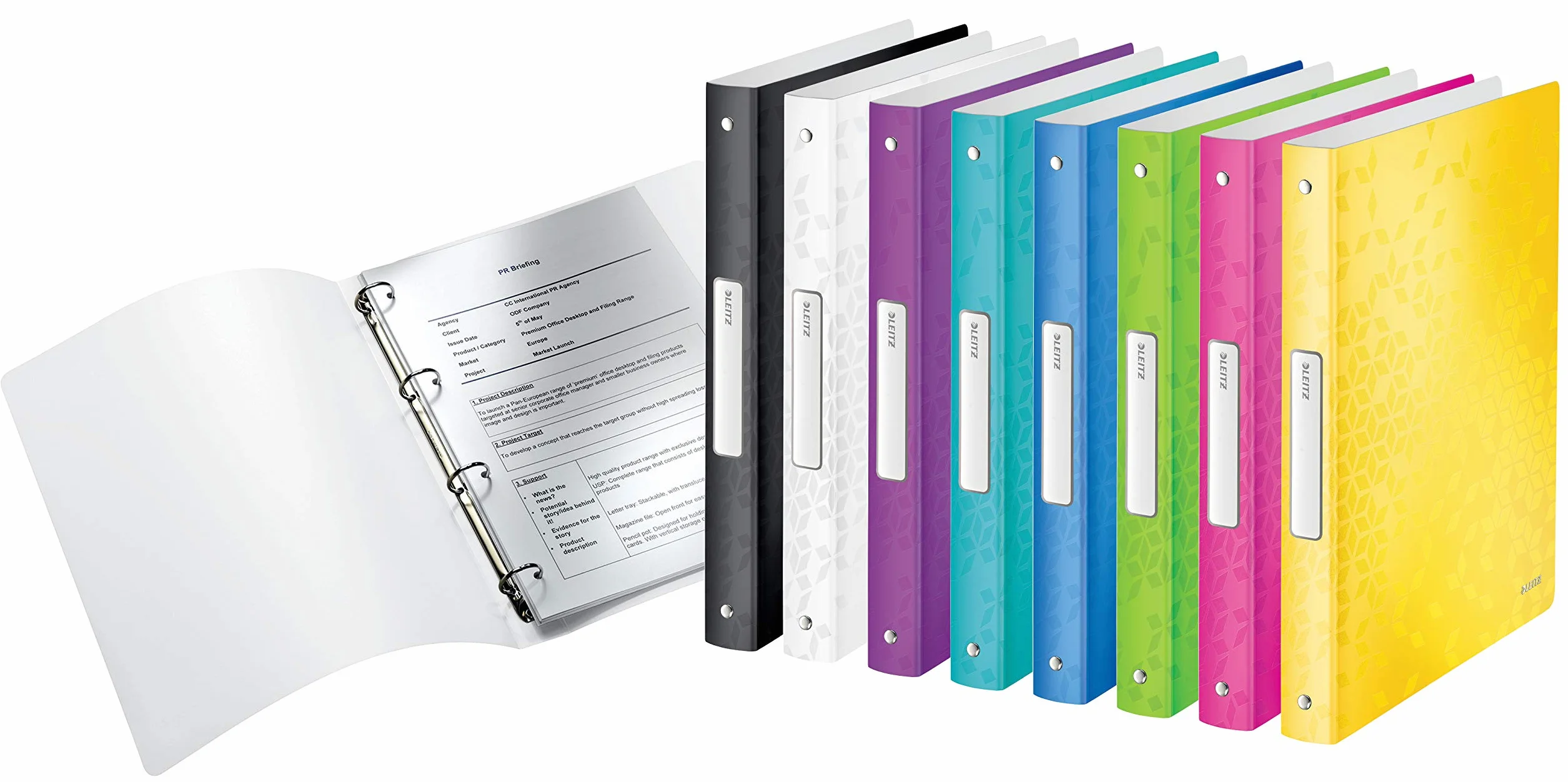 Leitz, Segregator Ringowy Leitz WOW, A4, z Mechanizmem 4-Ringowym, Mieści do 190 Kartek, Grzbiet 25 mm, Kolekcja WOW, Kolor Zielony, 42580054