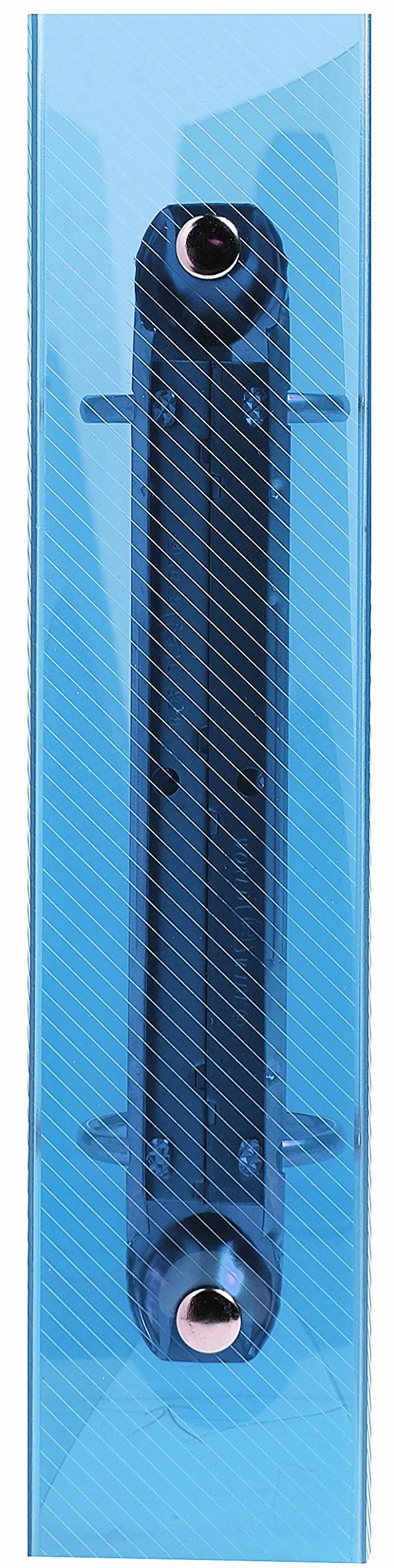 Exacompta 51092E Segregator 2 ringowy Crystal z PP A5 grzbiet 35 mm, 16,5 x 24 cm, przezroczysty, wytrzymały, segregator pierścieniowy teczka segregator na dokumenty 1 sztuka kolor niebieski
