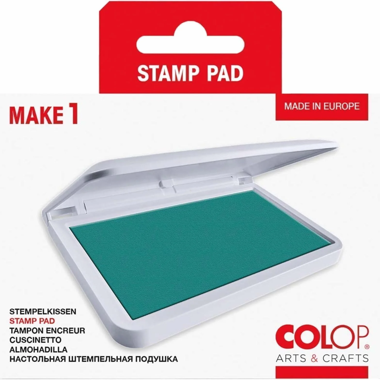 COLOP MAKE 1 poduszka z tuszem, las jodłowy, 50 x 90 mm, poduszka z tuszem do tradycyjnych stempli ręcznych i stempli kreatywnych