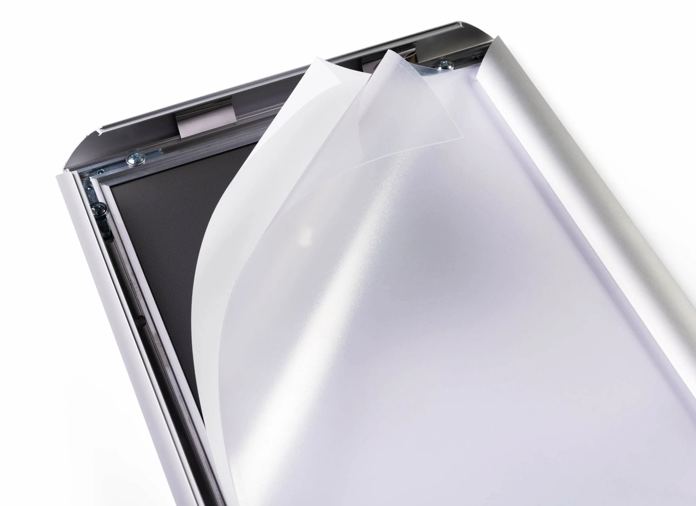 Durable aluminiowa ramka zatrzaskowa A4, samoprzylepna + zestaw śrub, 1 sztuka, anodowana na srebrno, 479623