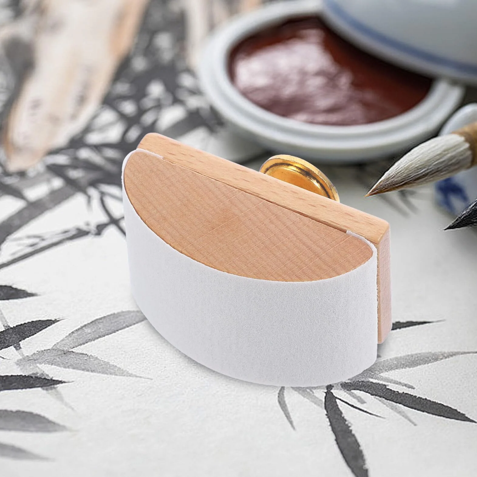Wooden Rocker Ink Absorbing Blotter Tool Quick Drying Accessory for Calligraphy Stamp Lightweight Design for Home Office Use for Students and Professionals