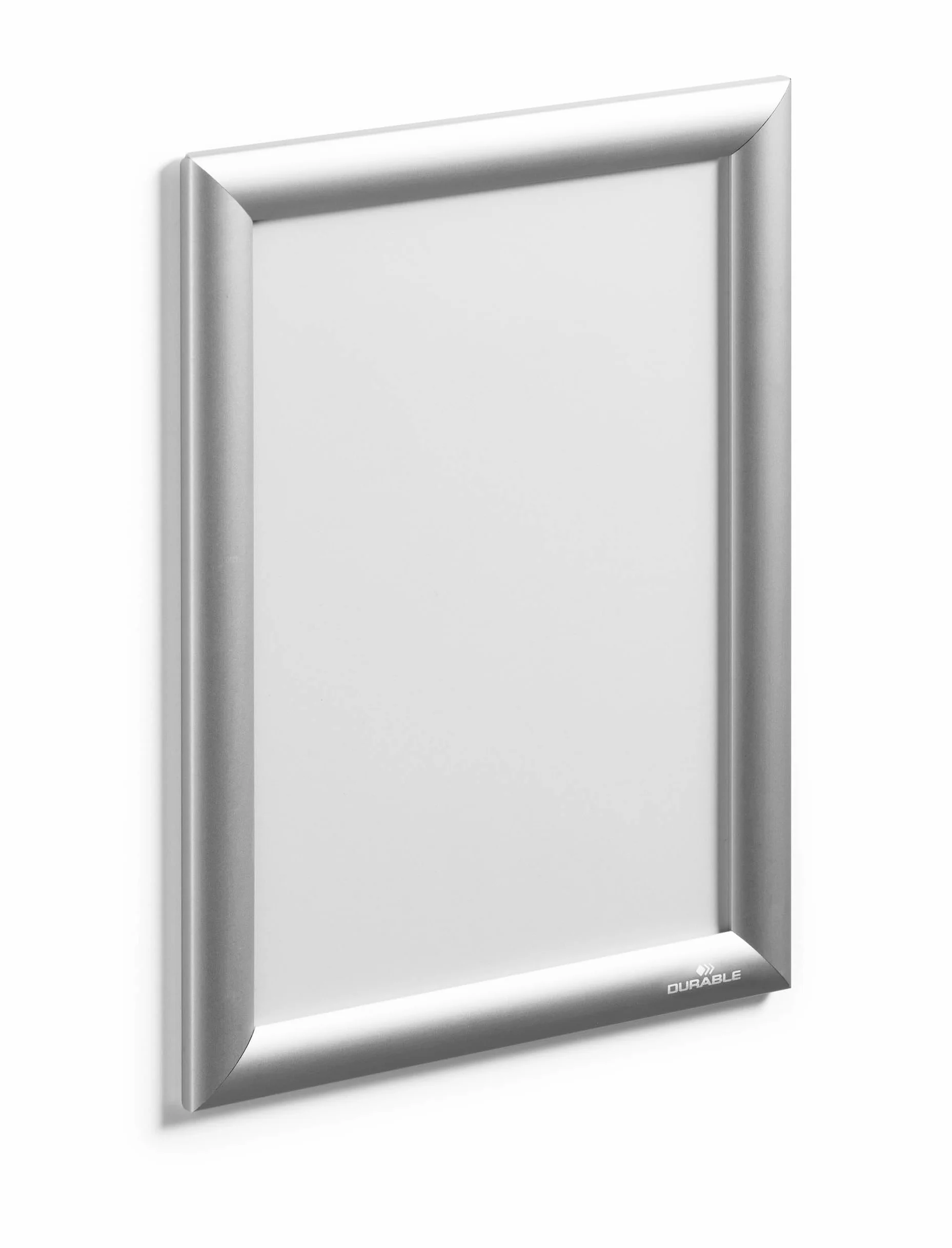 Durable aluminiowa ramka zatrzaskowa A4, samoprzylepna + zestaw śrub, 1 sztuka, anodowana na srebrno, 479623