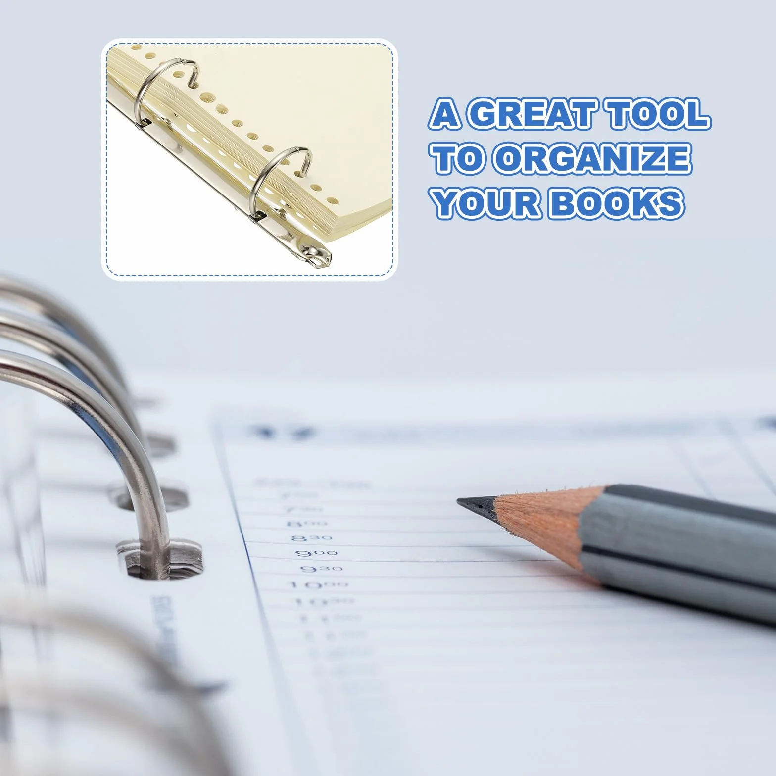 PATIKIL B7 2-otworowe mechanizmy segregatora, 2 zestawy 1,6 cm, zapasowy segregator D, do organizatorów, DIY, akcesoria do przechowywania papieru, 20 mm, srebrny odcień