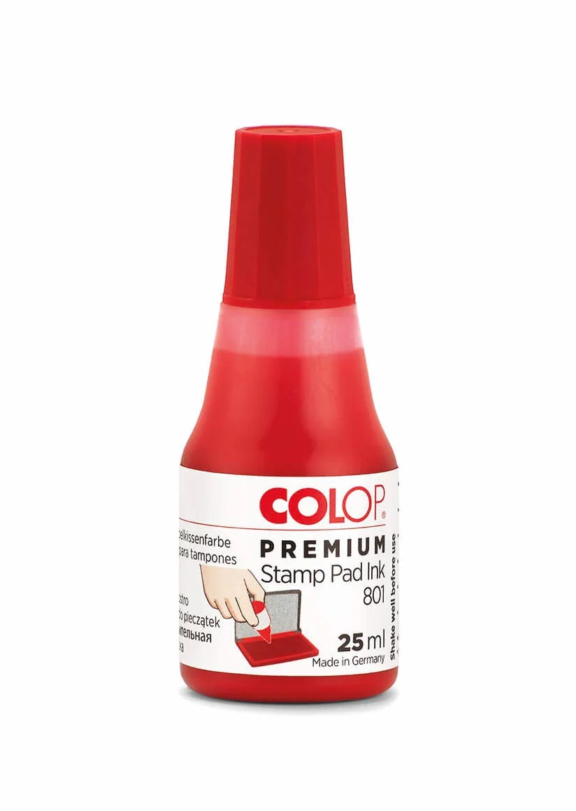 Colop 151306 poduszka do stempli Micro 2 + kolor 801 czerwony, 70 x 110 mm