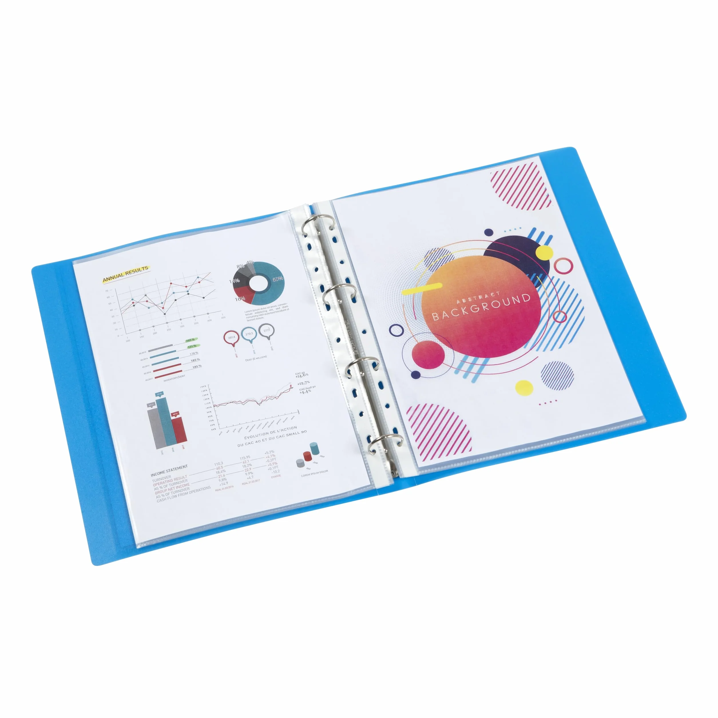 Viquel - Miękki segregator z tworzywa sztucznego z 4 pierścieniami - Folder z możliwością dostosowania 3,5 cm - Etykieta identyfikacyjna - Format A4 - Najwyższa jakość - Wyprodukowano we Francji -