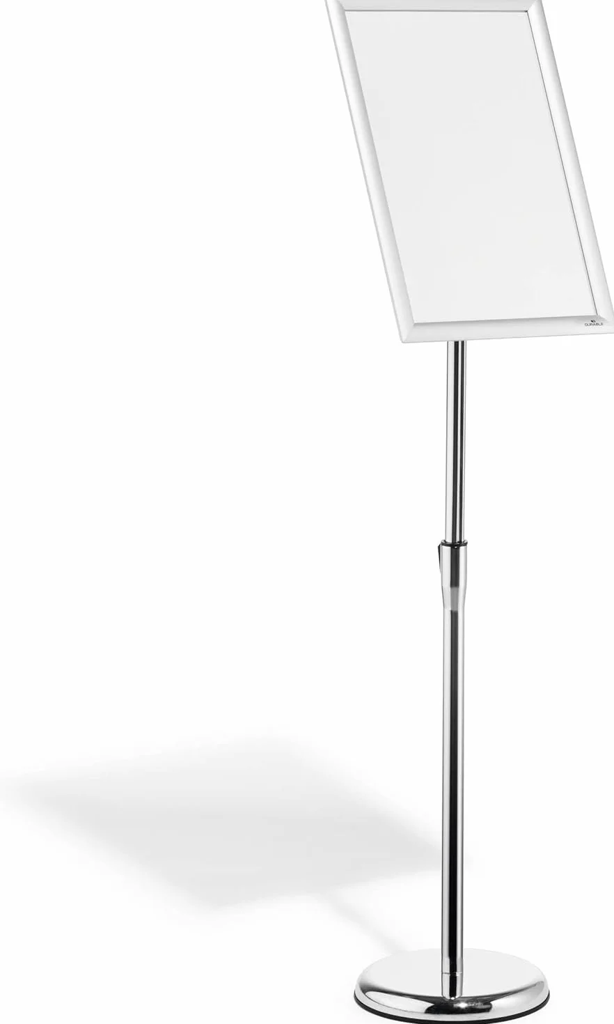Durable stojak podłogowy z aluminiową ramą zatrzaskową A3, solidny, 1 sztuka, anodowany na srebrno, 479923