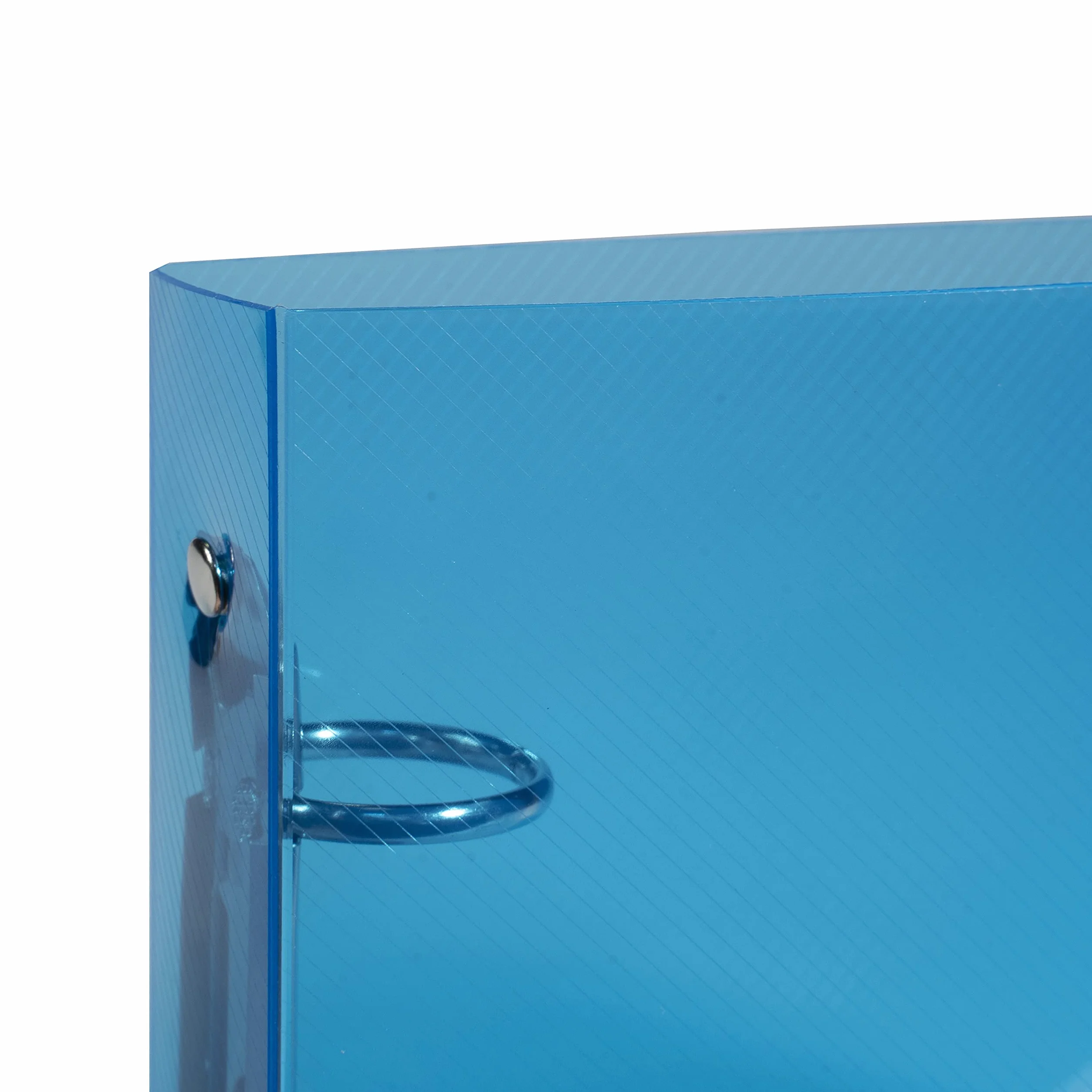 Exacompta 51092E Segregator 2 ringowy Crystal z PP A5 grzbiet 35 mm, 16,5 x 24 cm, przezroczysty, wytrzymały, segregator pierścieniowy teczka segregator na dokumenty 1 sztuka kolor niebieski