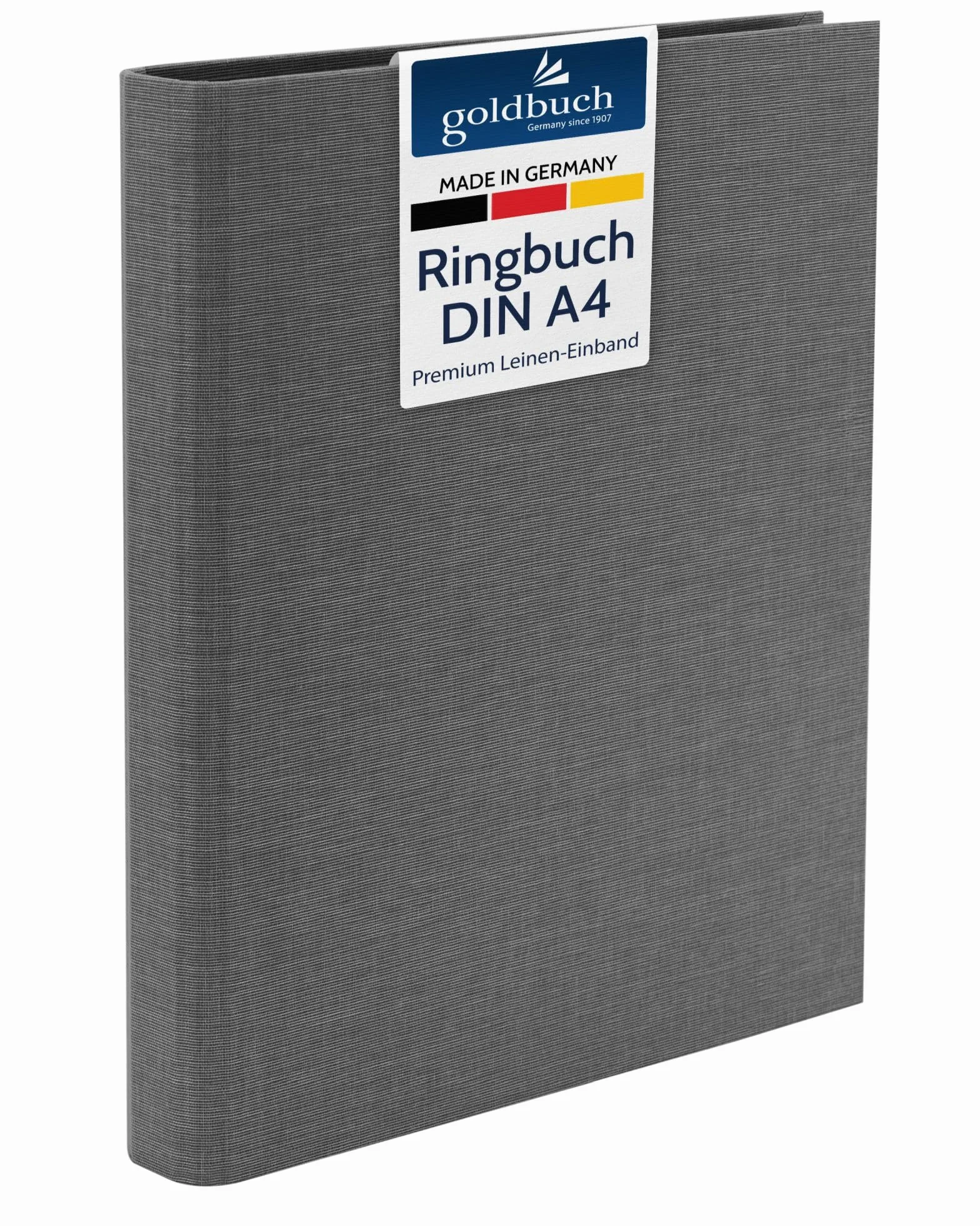 goldbuch 37725 Bella Vista, album fotograficzny 26 x 32 cm, fotoksiążka z lnu, segregator na zdjęcia do samodzielnego ozdobienia i wypełnienia, format DIN A4, idealny na podróż i urlop, szary