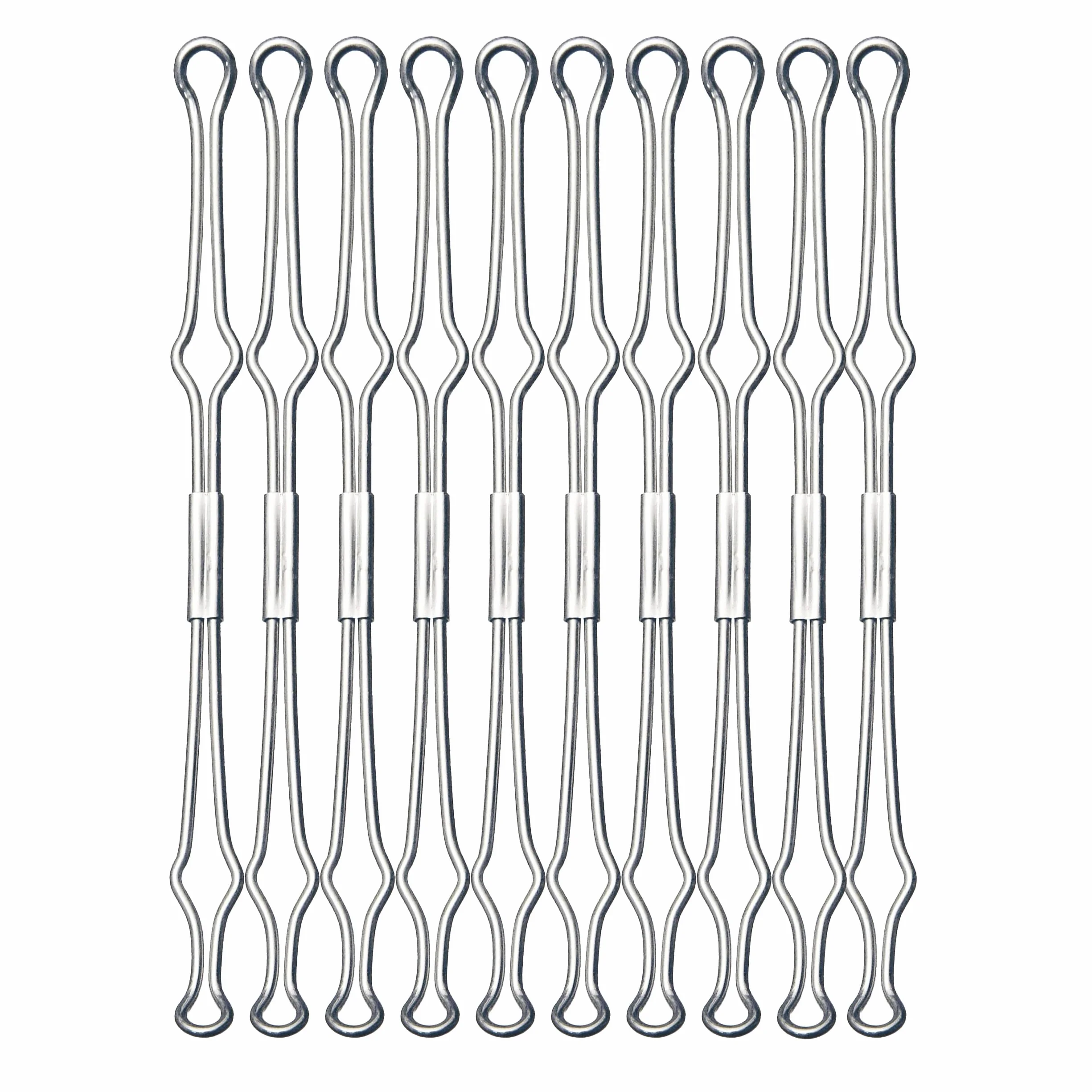 VELOFLEX A290501 - Druciany dociskacz, metalowy, 20 sztuk, srebrny, dociskacz do teczek i segregatorów ringowych